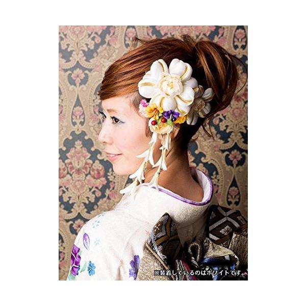 ピオニー花髪飾りセット 2615v かんざし2点セット ヴァイオレット 紫色 ピンポンマム 成人式 髪 浴衣 七五三 卒業式 簪 結婚式 再再販