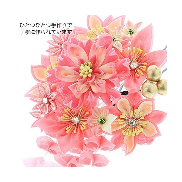 京都きもの町 振袖 髪飾り ピンク色系つまみのお花のかんざし Citystarnews In