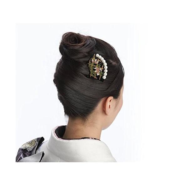 蒔絵かんざし 石楠花 パール 結婚式 低価格化 髪飾り 留袖 着物 髪型 七五三母 和装 簪
