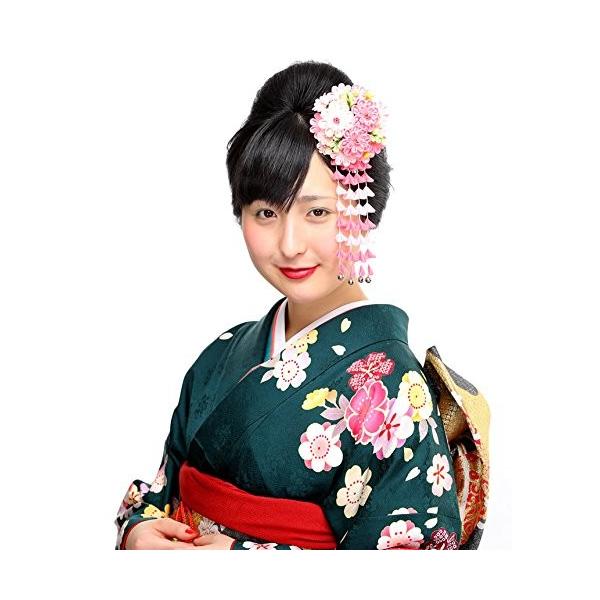つまみ細工 髪飾り ピンク 成人式 七五三 浴衣 卒業式 結婚式 留袖 通販 髪かざり 簪 花 和装 早割クーポン ゆかた