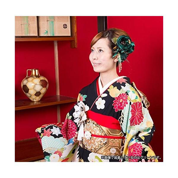 花髪飾り かんざし 赤 レッド 祝開店大放出セール開催中 成人式 振袖 着物 袴 簪 髪型 卒業式 和装