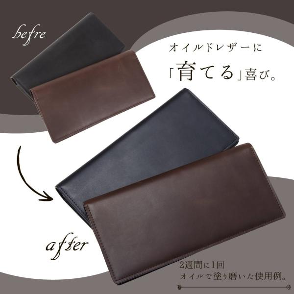 長財布 メンズ 品質保証 人気 二つ折り 行きつくところ シンプルクレイジーホースレザー スリム 薄い 財布 高級 黒色