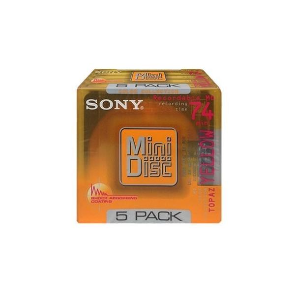 Sony 録音用md ミニディスク Color Collection 74分 5枚 トパーズイエロー 5mdw74ky Thecharlienoble Com