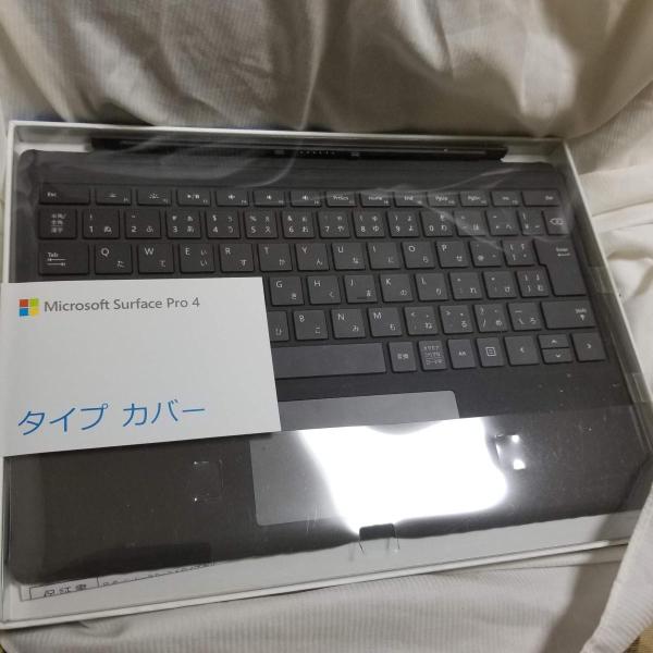 中古品 マイクロソフト 純正 Surface Pro ブラック 送料無料 新品 4用 タイプカバー Qc7 0007