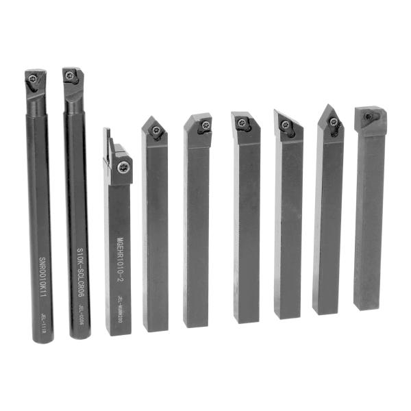 旋盤 バイト ホルダー 10mm 角 9本 チップ付 セット 新品 スロー 旋盤 バイト ホルダー 10mm 角 9本 チップ付 セット 新品 スロー