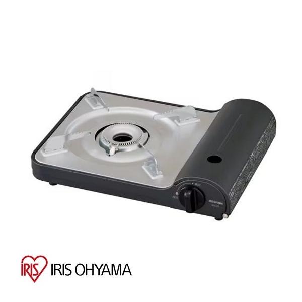 【カセットコンロスリム　IGC-E1】●メーカー：アイリスオーヤマ●品番：IGC-E1-H●カラー：チャコール●商品サイズ：幅330mm　奥行274mm　高86mm●重量：1.2kg●使用ガス：ブタンガス●使用容器（ボンベ）：IRIS OH...
