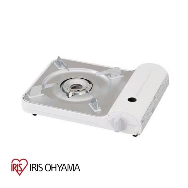 【カセットコンロスリム　IGC-E1】●メーカー：アイリスオーヤマ●品番：IGC-E1-W●カラー：オフホワイト●商品サイズ：幅330mm　奥行274mm　高86mm●重量：1.2kg●使用ガス：ブタンガス●使用容器（ボンベ）：IRIS O...