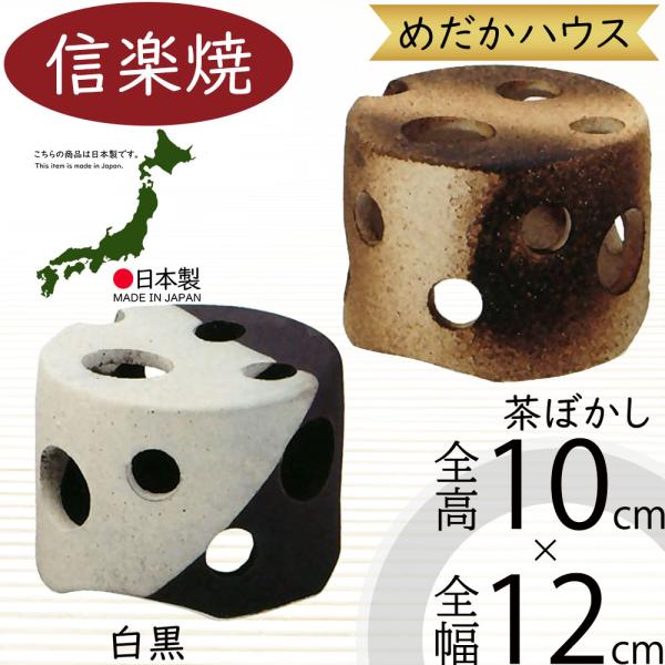 日本製 めだかハウス 全高10cm 幅12cm 信楽焼 しがらきやき 陶器製 睡蓮鉢 水蓮鉢 スイレン 水槽用 置物 置き物 小物 B9063 07 09 人工観葉植物と造花の通販ケイシン 通販 Yahoo ショッピング