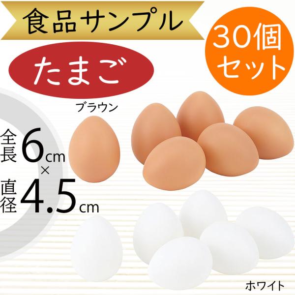 食品サンプル たまご タマゴ 卵 玉子 エッグ 白 茶 ホワイト ブラウン