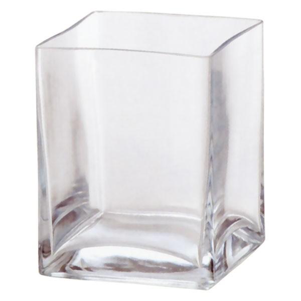 好評 ガラス花器 キューブ 四角 全高16cm 口12 5cm 透明 クリア 硝子 花瓶 花器 花入れ 容器 フラワーベース アレンジ F 143 人工観葉植物と造花の通販ケイシン 通販 Yahoo ショッピング
