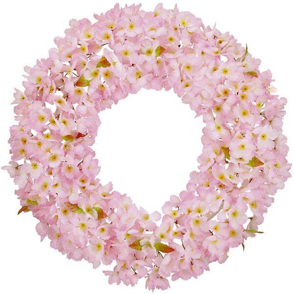 造花 桜 リース 直径60cm サクラ さくら 人工観葉植物 花材 フラワーアレンジメント Flw 4001 L 人工観葉植物と造花の通販ケイシン 通販 Yahoo ショッピング