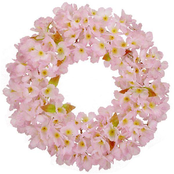 造花 桜 リース 直径44cm サクラ さくら 人工観葉植物 花材 フラワーアレンジメント Flw 4001 M 人工観葉植物と造花の通販ケイシン 通販 Yahoo ショッピング