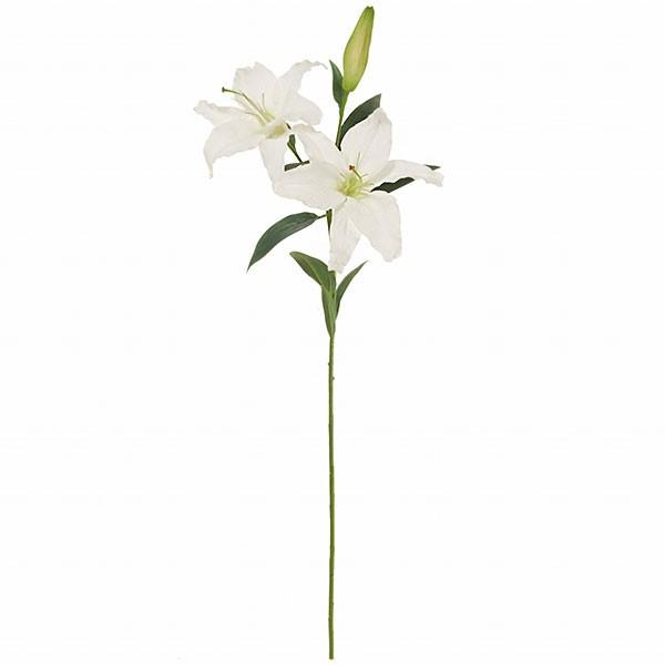 カサブランカ 2輪 造花 全長95cm 百合 ユリ ゆり 人工観葉植物 アーティフィシャルフラワー Fm2338 人工観葉植物と造花の通販ケイシン 通販 Yahoo ショッピング