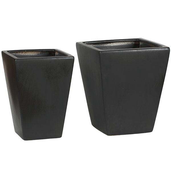 植木鉢 J54b 黒マット 2サイズ 2個セット S M 底穴あり 陶器製 イコミ製法 軽量プランター ポット 観葉鉢 園芸鉢 寄せ植え J54b 人工観葉植物と造花の通販ケイシン 通販 Yahoo ショッピング