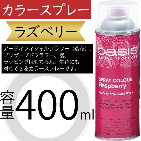 オアシス カラースプレー 花材 資材アーティフィシャルフラワー（造花）、プリザーブドフラワー、器、ラッピングはもちろん、生花にも対応できるスプレーです。きめ細かな粒子なので、ダマが出来にくく、初心者の方でもきれいに塗ることが出来ます。個人宅...