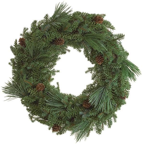 人工観葉植物 グリーンリース 直径50cm 造花 花材 クリスマスリース フラワーアレンジメント Kd X19v9007 人工観葉植物と造花の通販ケイシン 通販 Yahoo ショッピング