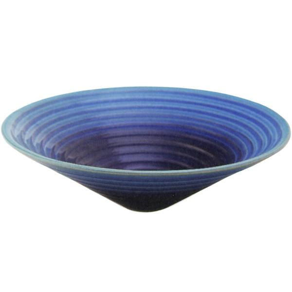 大量入荷 大宮陶苑 陶炎 花器 青 高さ約22.5cm 萬古焼 陶炎窯 大宮陶苑 花器 西山シリーズ (黒ツヤ)