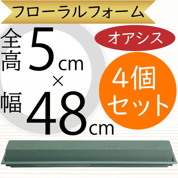 テーブルデコ大 全高5cm 幅48cm 奥行9cm 4個セット 生け花 生花 花材 資材 土台 ベース オアシス 吸水スポンジ 吸水フォーム アレンジメント Sj4046 人工観葉植物と造花の通販ケイシン 通販 Yahoo ショッピング