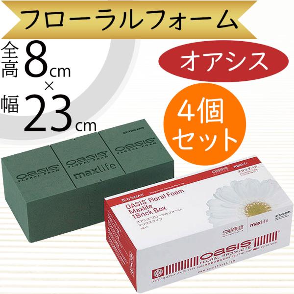 生花用ブリック1個箱 スタンダード 全高8cm 幅23cm 奥行11cm 4個セット 生け花 生花 花材 資材 土台 ベース オアシス 吸水スポンジ フォーム Sj7711 人工観葉植物と造花の通販ケイシン 通販 Yahoo ショッピング