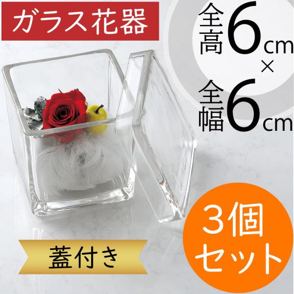 ガラス花瓶 おしゃれ 人気 おすすめ フラワーベース キューブ 四角