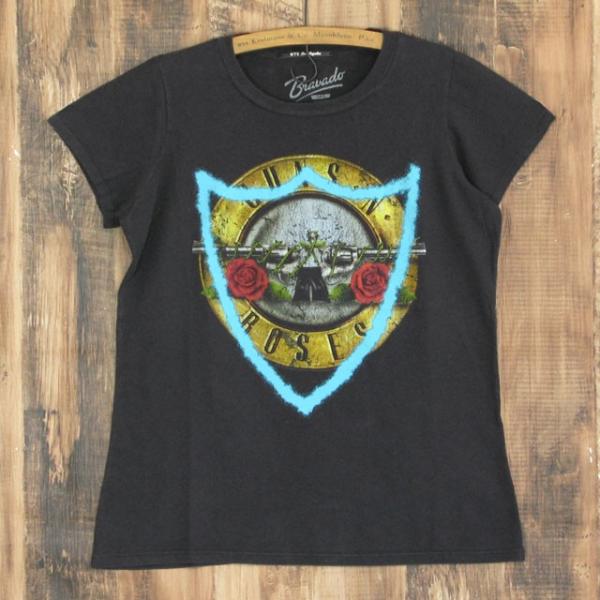 HTC ガンズ ロックTシャツ レディース ヴィンテージ コットン100％