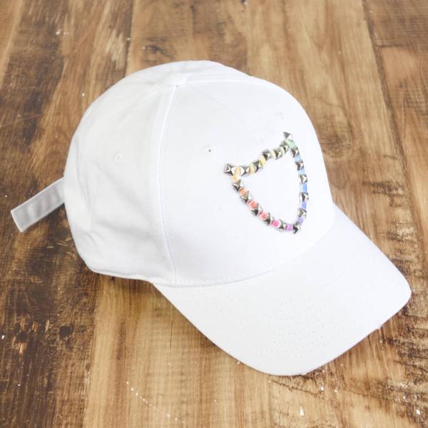 HTC STUDDED RAINBOW CAP エイチティーシー スタッズ キャップ メンズ 帽子 ホワイト