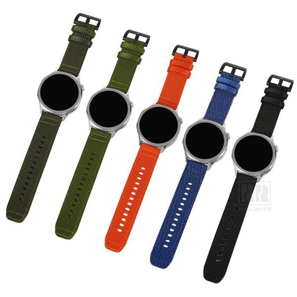 Haylou IRON N1 バンド Watch 2 Solar Pro ナイロン キャンバス調 バンド幅 22mm 交換リストバンド/交換バンド/交換ベルト エレガント レディース