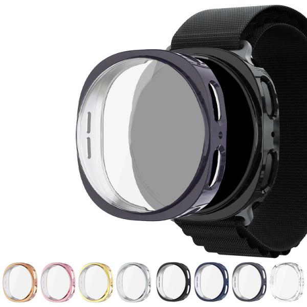 TPU 液晶保護カバー ソフトカバー サムスン ギャラクシーウォッチ8 40/44mm 耐衝撃 衝撃吸収 アンドロイド スマートウォッチ 透明