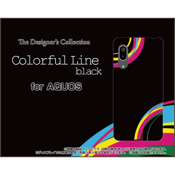 AQUOS sense3 basic SHV48 ANIX ZXX[ x[VbN X}z P[X/Jo[ tیtBt Colorful Line(black) Jt ubN  g