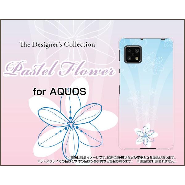 AQUOS sense4 lite  �A�N�I�X TPU �\�t�g�P�[�X/�\�t�g�J�o�[ �t���ی�t�B�����t Pastel Flower type005 �p�X�e�� �� �t�����[ �s���N �u���[