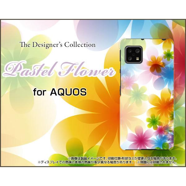 AQUOS sense4 lite  �A�N�I�X �Z���X�t�H�[ ���C�g �X�}�z �P�[�X/�J�o�[ �K���X�t�B�����t Pastel Flower type002 �p�X�e�� �� �t�����[ �� ���C���{�[
