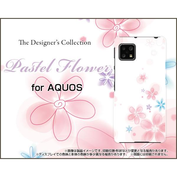 AQUOS sense4 lite  �A�N�I�X �Z���X�t�H�[ ���C�g �X�}�z �P�[�X/�J�o�[ �K���X�t�B�����t Pastel Flower type004 �p�X�e�� �� �t�����[ �s���N �z���C�g
