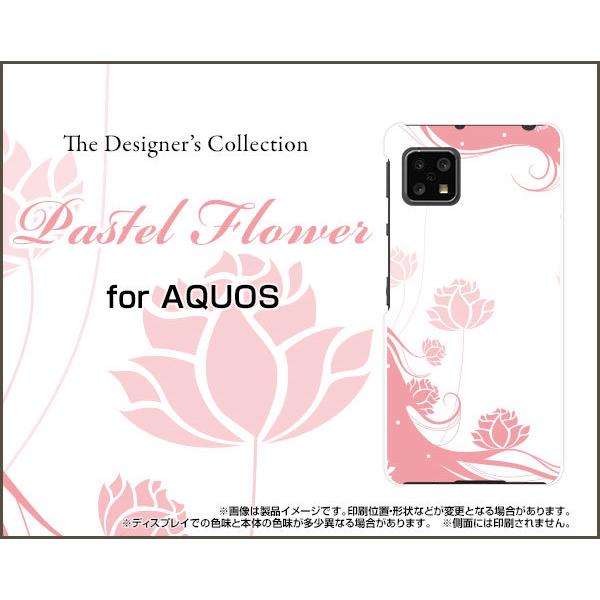AQUOS sense4 lite  �A�N�I�X �Z���X�t�H�[ ���C�g TPU �\�t�g�P�[�X/�\�t�g�J�o�[ Pastel Flower type006 �p�X�e�� �s���N �� �t�����[