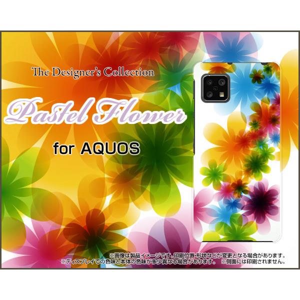 AQUOS sense5G SH-53A SHG03 A004SH ANIX ZXt@CuW[ TPU \tgP[X/\tgJo[ Pastel Flower type001 pXe  t[  C{[
