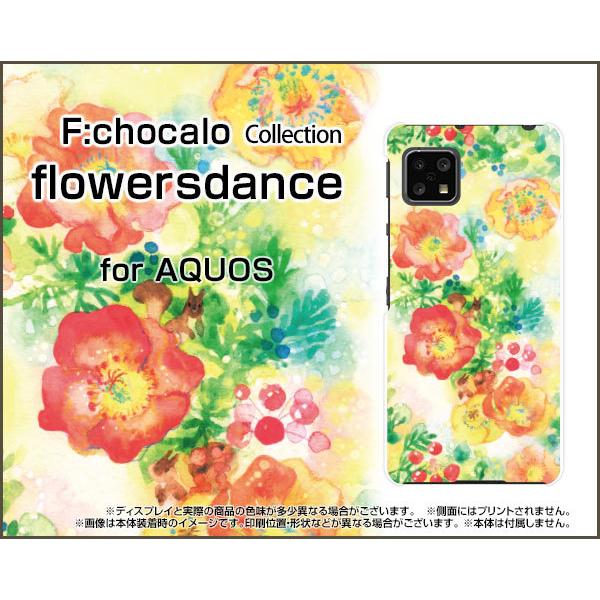 AQUOS sense5G SH-53A SHG03 A004SH ANIX ZXt@CuW[ TPU \tg P[X/Jo[ Flowers dance F:chocalo fUC  肷 CXg  IW