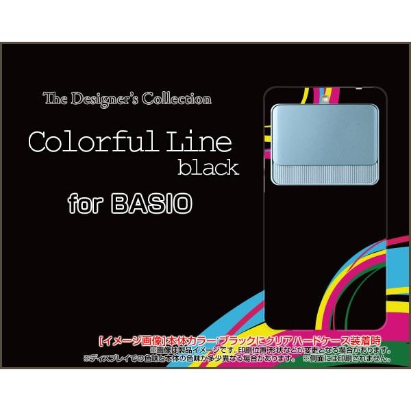 BASIO3 [KYV43] xCVI X[ TPU \tgP[X/\tgJo[ KXtBt Colorful Line(black) Jt ubN  g