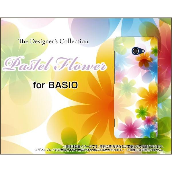 BASIO4 KYV47 xCVItH[ TPU \tgP[X/\tgJo[ tیtBt Pastel Flower type002 pXe  t[  C{[