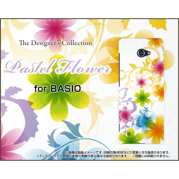 BASIO4 KYV47 xCVItH[ TPU \tgP[X/\tgJo[ tیtBt Pastel Flower type003 pXe  t[  C{[