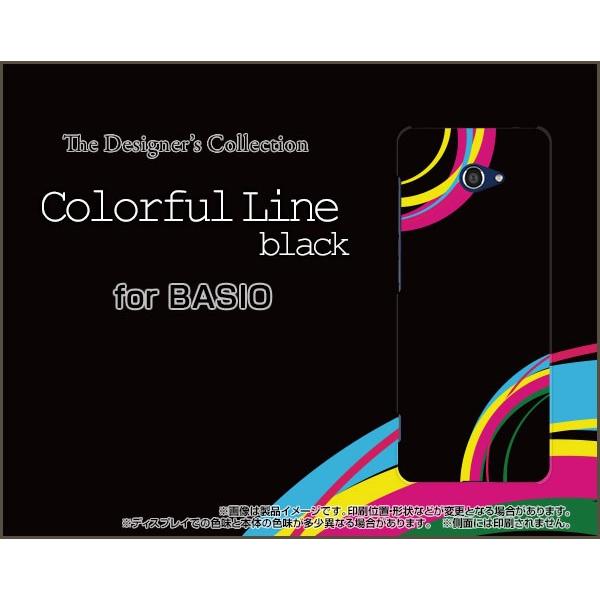 BASIO4 KYV47 xCVItH[ TPU \tgP[X/\tgJo[ Colorful Line(black) Jt ubN  g