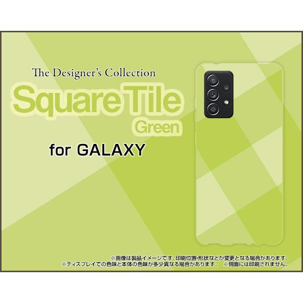 GALAXY A52 5G MNV[ TPU \tgP[X/\tgJo[ tیtBt SquareTile(Green) ^C  O[ `FbN lp