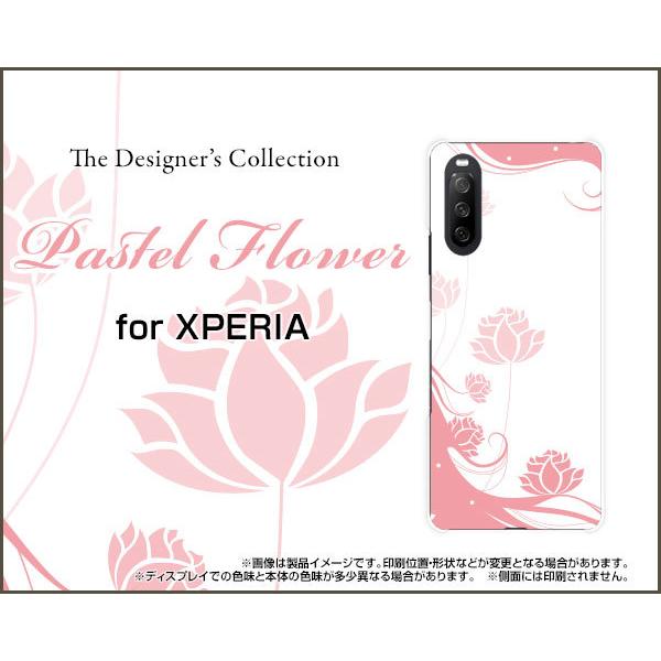 XPERIA 10 III Lite  �G�N�X�y���A TPU �\�t�g�P�[�X/�\�t�g�J�o�[ �K���X�t�B�����t Pastel Flower type006 �p�X�e�� �s���N �� �t�����[