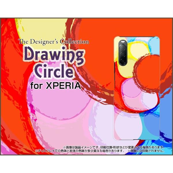 XPERIA 10 II SO-41A SOV43 GNXyA TPU \tgP[X/\tgJo[ tیtBt Drowing Circle Jt  bh A[g ܂