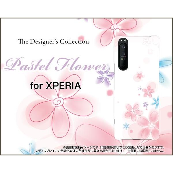 XPERIA 1 II SO-51A SOG01 GNXyA TPU \tgP[X/\tgJo[ tیtBt Pastel Flower type004 pXe  t[ sN zCg