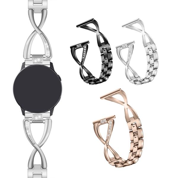 Galaxy Watch 4 40mm/44mm 交換バンド ステンレス ベルト エレガント かわいい きらきら ラインストーン 時計ベルト 20mm メタル 交換リストバンド