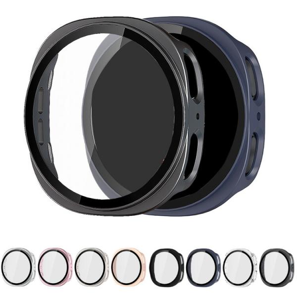 Galaxy Watch 9/8 ケース 耐衝撃 カバー 強化ガラス ガラスフィルム付き 全面保護 液晶保護ケース Samsung サムスン ギャラクシーウォッチ8 40/44mm