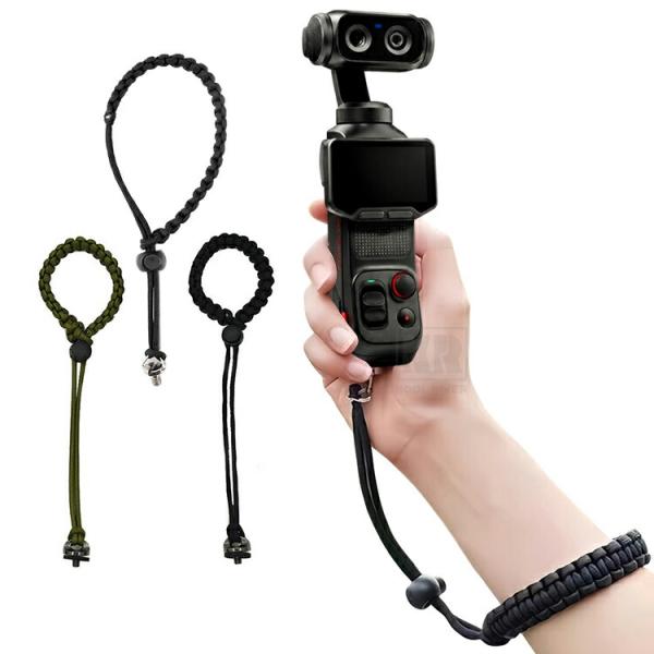Insta360 Luna Ultra / Pro ストラップ ハンド紐 三脚ねじ穴利用 UNC1/4インチ利用 ポリエステル リスト紐 落下防止 グリップ紐 インスタ360