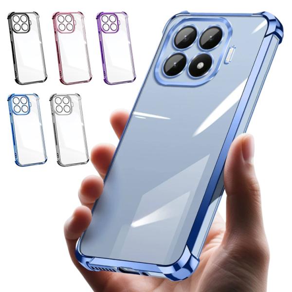 Xiaomi 17T ケース 17TPro カバー メッキ TPU クリア 透明 レンズカバー付き 一体型カメラレンズ保護 ソフトケース 角 保護 コーナーバンパー かわいい