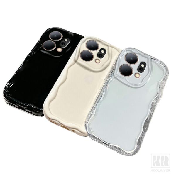 OPPO Find X9  ウェーブ 波型 なみなみ ケース X9 Pro カバー クリア 透明 波状 耐衝撃 TPU ソフトケース ストラップ穴  シンプル 保護ケース  可愛い