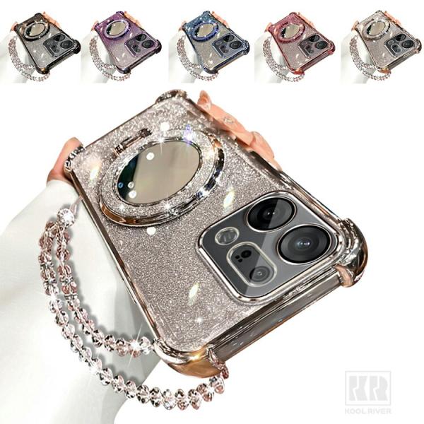 OPPO Find X9 ケース クリア X9 Pro カバー レンズカバー付き 耐衝撃 ストラップ付き メッキ TPU ソフトケース 分離型スマホリング付き スタンド機能