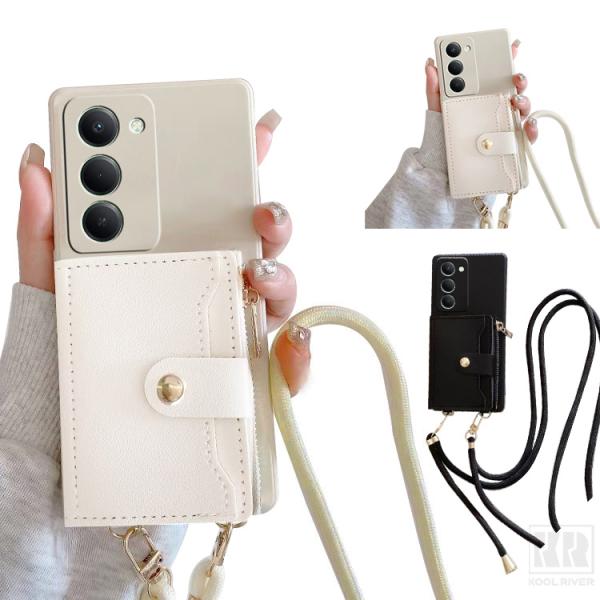 Redmi 15 5G ケース  スマホショルダー カバー 耐衝撃 PUレザーケース ポケット付き カード収納 落下防止 ショルダー 肩掛け チェーン ベルト付き